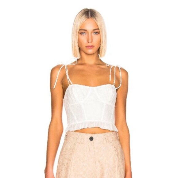 Ulla Johnson Isa Corset in Blanc - Picture 1 of 9